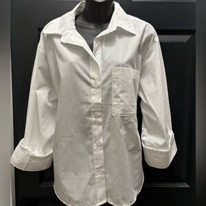 NWOT Velvet Heart Optic White Button-Up Shirt Size: XL